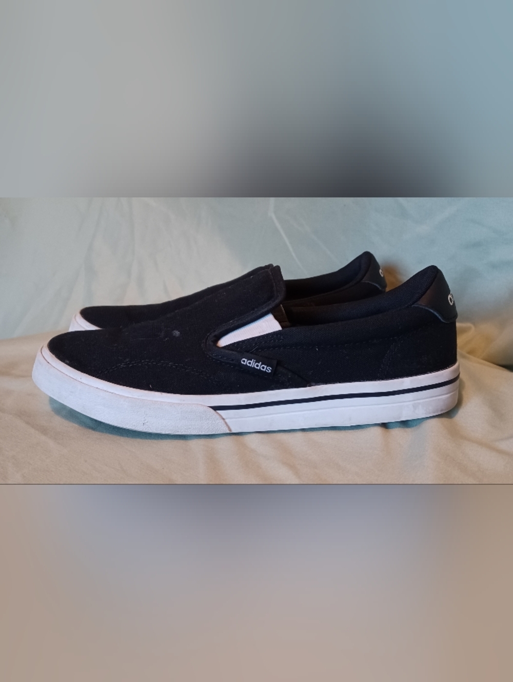 Adidas Kurin Black Casual Slip-On Canvas Skate Sneakers Skateboard Shoes - Picture 5 of 10